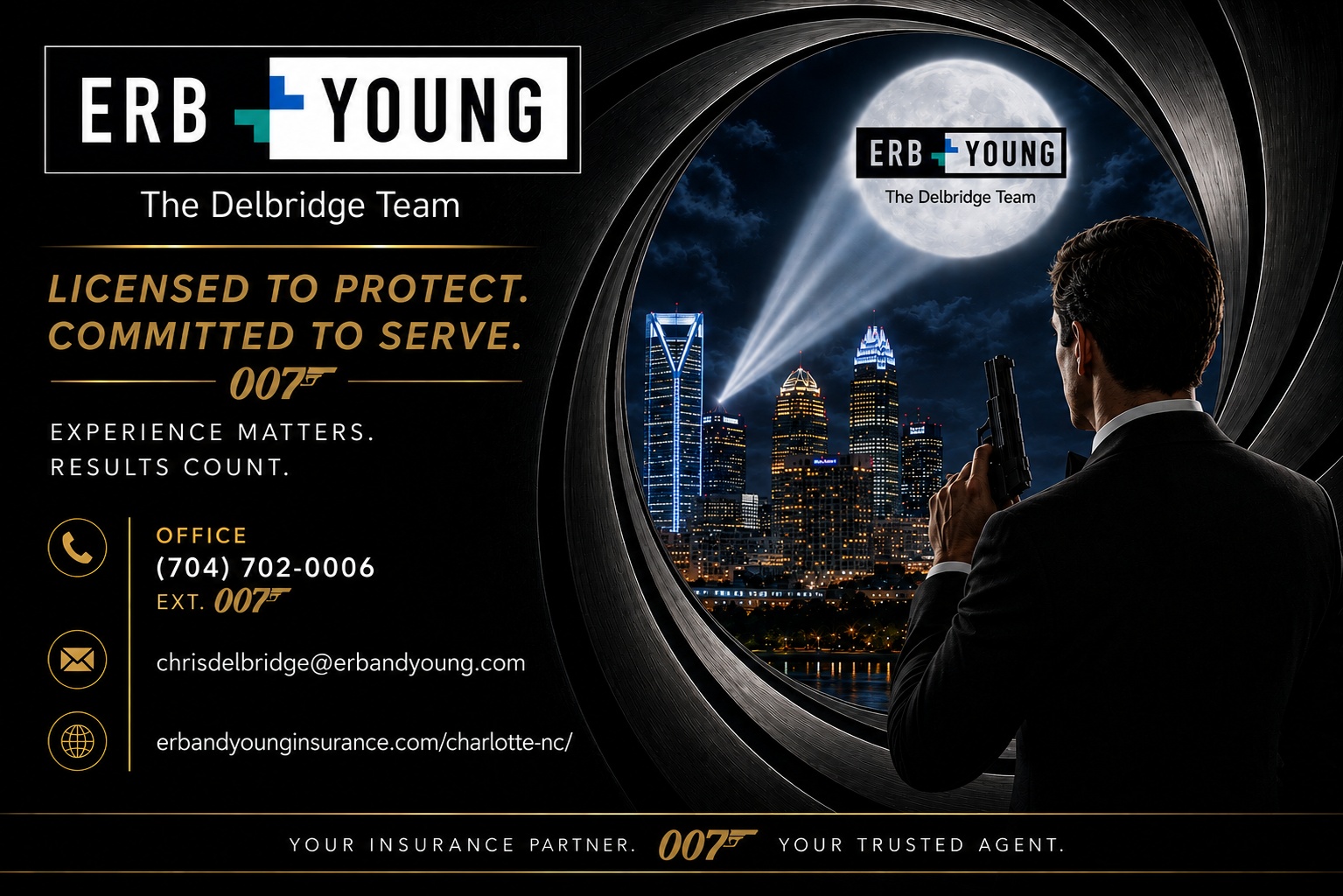 Erb + Young — The Delbridge Team, Licensed to Protect, Committed to Serve, Extension 007